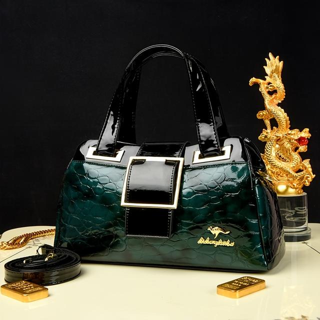 TEMU Luxus Damen Glänzende Lackhandtasche, Sommer Herbst Modetrend Handtasche für , Vielseitige Geschenktasche