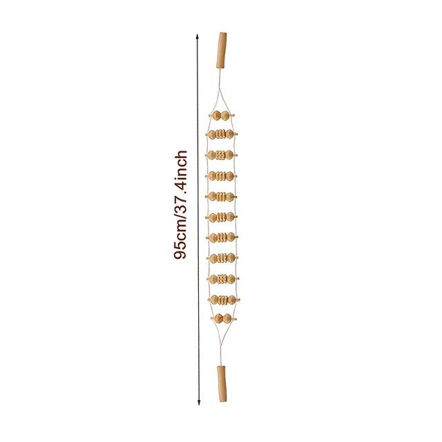TEMU 1pc Wooden Back Massage Roller Stick For Neck And Leg Massaging Comfortable Grip Wooden Massage Tool