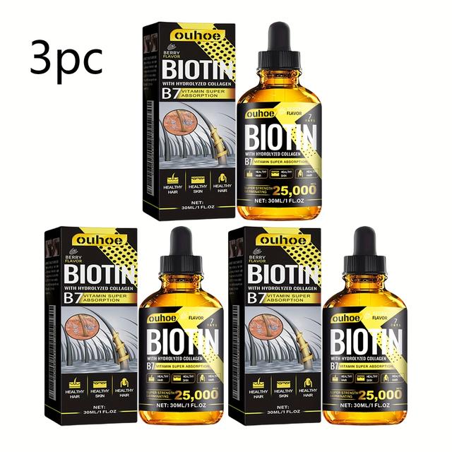 TEMU 3pcs-b7 Vitamin Hair Oil, Gentle Formula, Moisturizing And Hydrating, Unisex, Suitable For Hair, Oily Hair