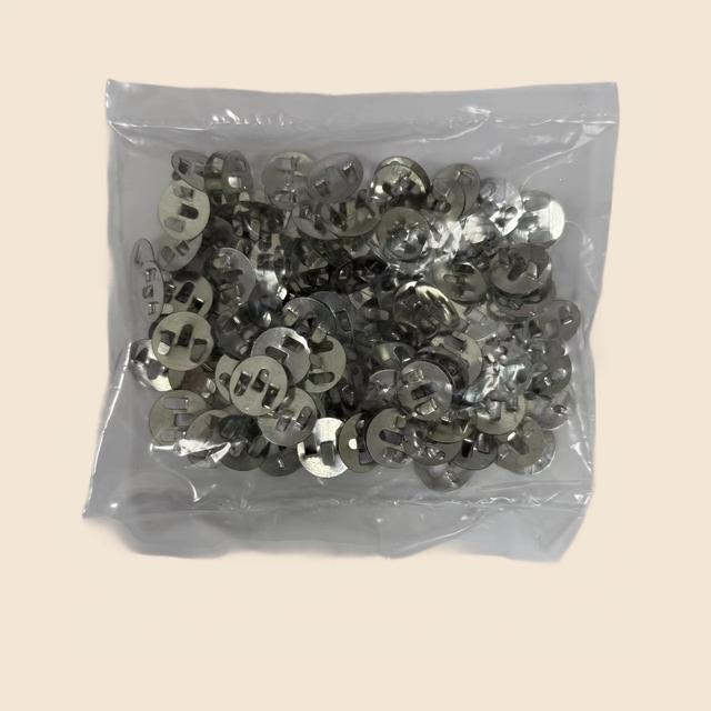 TEMU 100 ks Držáky knoflíků na svíčky | Dřevěná základna knoflíku, kovový držák knoflíku, plechovaný materiál, nástroje na výrobu svíček, ručně vyráběné doplňky na svíčky