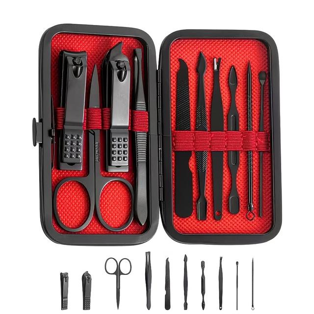 TEMU 10pcs Care Kit | Stainless Steel Manicure & Pedicure Tools Set | Extra Sharp & Durable | Professional Nail Technician Tools | Gift For Family, (holiday Gifts)