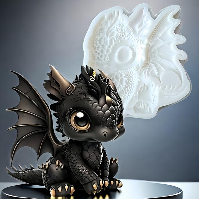 TEMU 1pc Baking Silicone Dragon Mold, , Chocolate Baking, Cake Decoration Accessory, Uncharged Kitchen Baking Tool