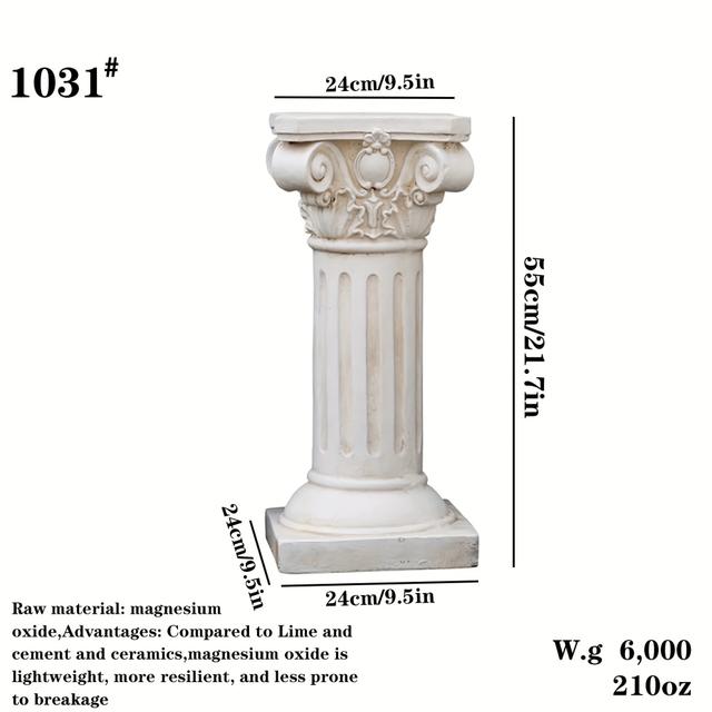 TEMU Colonna Europea Vintage di Visible - Argilla di Durevole, Perfetta per Decorazioni Casa & Giardino, Ornamenti per Matrimoni