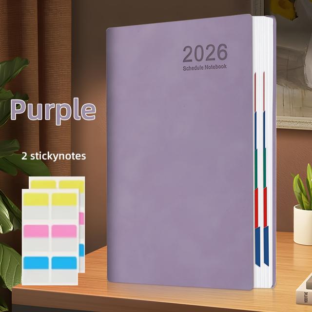 TEMU Agenda Calendrier 2026, un cahier de de la discipline pour et les , parfait cadeau de rentrée scolaire, 2 autocollants pour Halloween, Thanksgiving et Noël