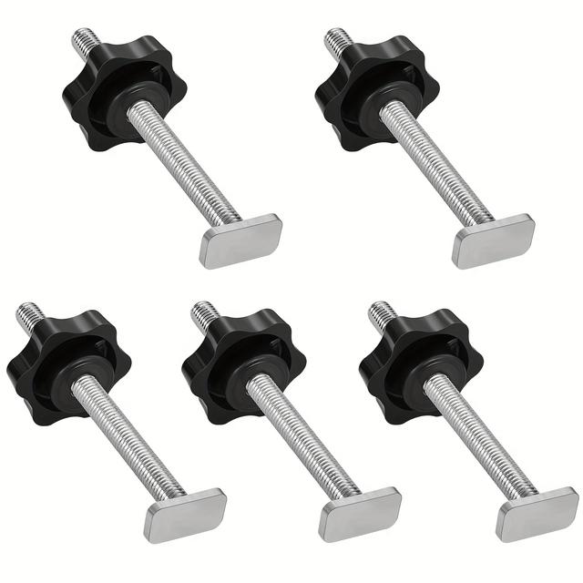 TEMU 【M8 梅の花】手締め T字ネジ 5本セット/10本セット 純銅ナット 100mm T字ネジ 19mm/30mm/45mmタイプ 木工トラックに最適