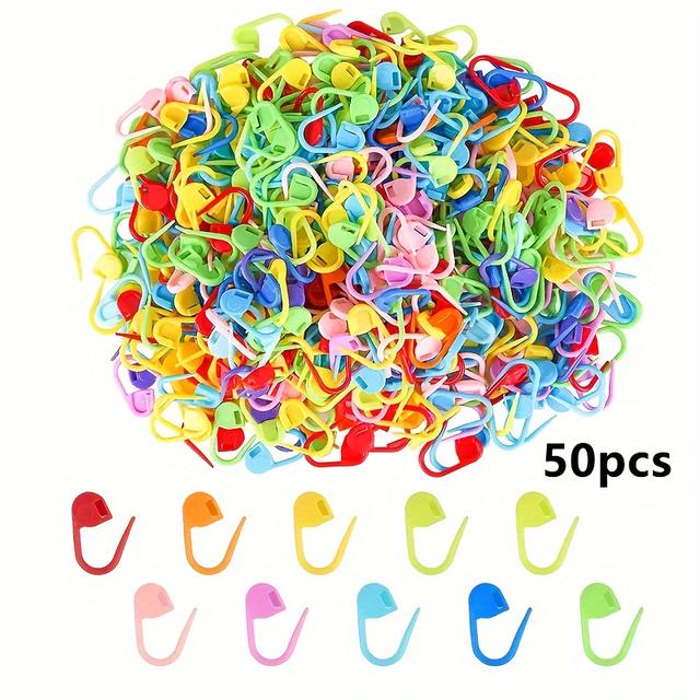 TEMU 50//150pcs de colorés pour , crochet, aiguille à tricoter grande , marqueur de position pour , bricolage, aiguille de sécurité en plastique, compteur de clips pour d'aiguille