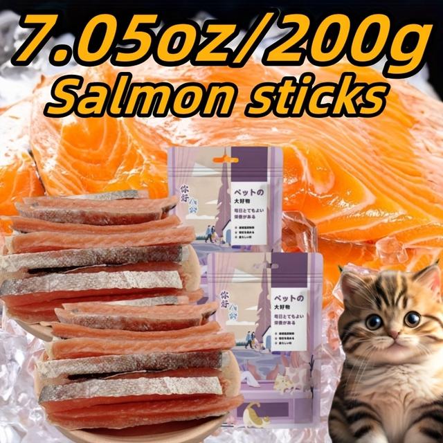 TEMU A Pack Of Salmon Sticks, With Each Pack Containing 3.53 Oz/100g, Drying And Grinding It Into A Stick Form