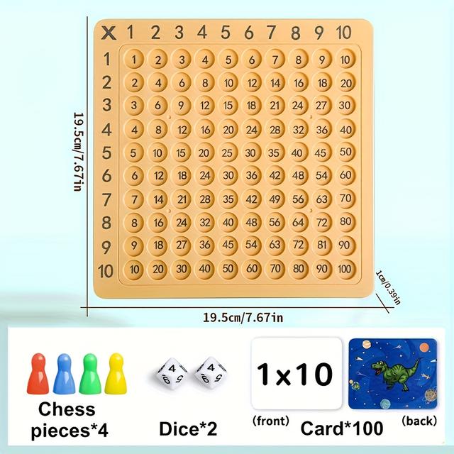 TEMU 1pc - Jeu de société interactif éducatif de multiplication pour enfants