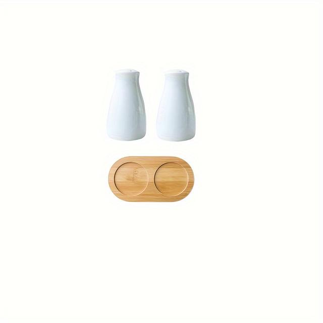 TEMU 2 piezas de Cerámica Suministros de Cocina Dispensador de Polvo de Condimentos Botella de Condimentos Tarro de Especias Contenedor de Pimienta Minimalista
