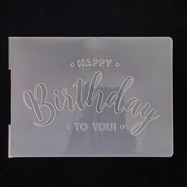 TEMU Alles Gute zum Geburtstag Hintergrund Geprägter Kunststoffordner für Kartenherstellung, Sammelalben und Andere Papierhandwerke