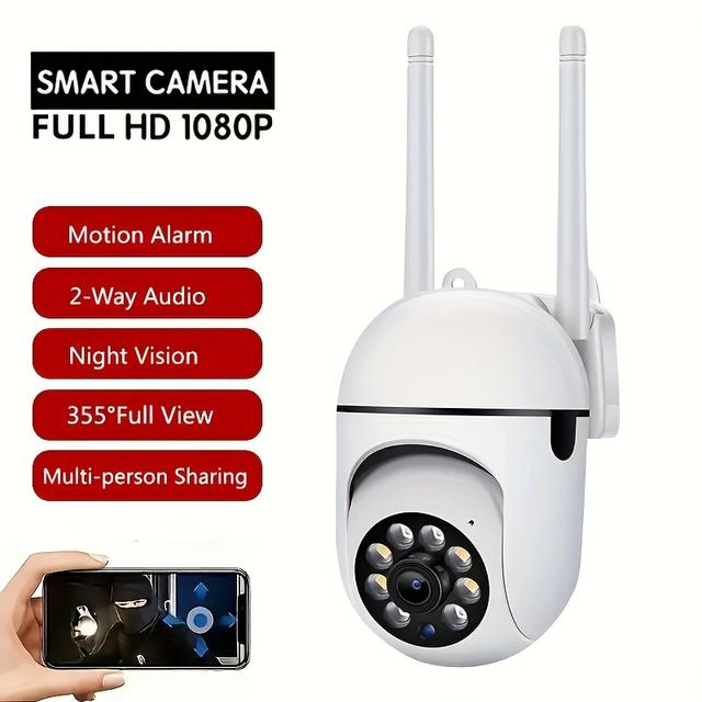 TEMU - 1080p Hd Indoor/outdoor, Detection, Color Night Vision, Audio, Wifi Cameras For Home/business Surveillance