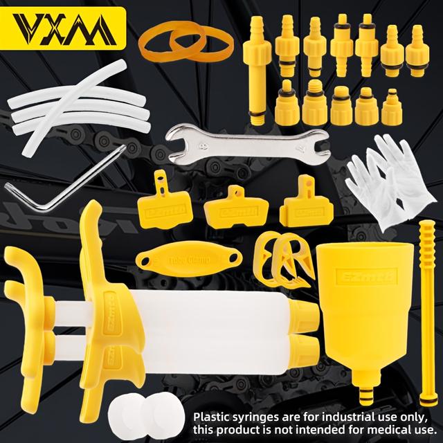 TEMU VXM Sada pro odvzdušnění hydraulických kotoučových brzd na kolo, Nástroj pro údržbu brzd silničního