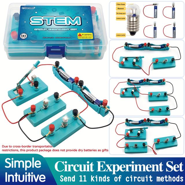 TEMU Stem Physics Experiment Kit - Educational Circuit Box For Basic Science Learning, English Language