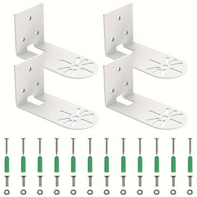 TEMU 4개 PTZ 벽걸이 링 브래킷 접착식 및 나사식 설치 가정용 보안 브래킷 나사 포함 금속 감시용 지지대