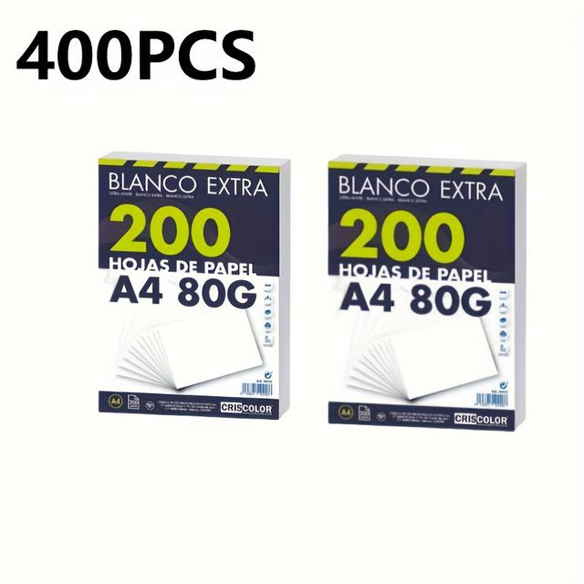 TEMU 400 Feuilles de Papier A4 Premium 80G, Papier d'Imprimante, Papier à Copier, Papier d'Impression Coloré, Papier à Dessin, Adapté pour Bureau, École,