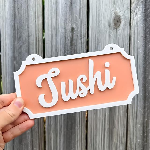 TEMU Customizable Mini Nameplate, Vintage Carnival Outdoor Hanging Dog Crate/kennel Decorative Signboard, Personalized Wooden Pet Tag