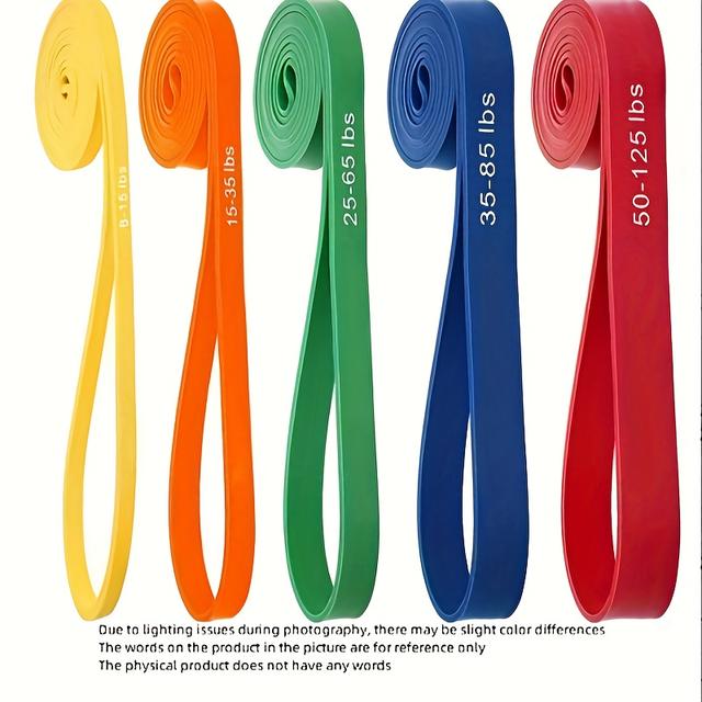 TEMU High-quality Tpe Resistance Bands, Suitable For Strength Training And Yoga - Stretching Bands In Red/blue/yellow - Perfect Gifts For Christmas And Valentine's Day, Weight Training, Assistance