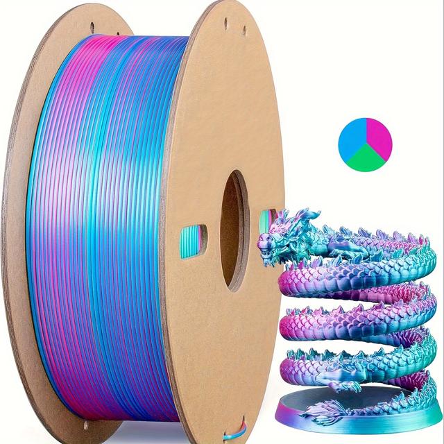 TEMU 1/0.25kg Rose Red, Sky Blue, Green Pla 3d Printing Filament