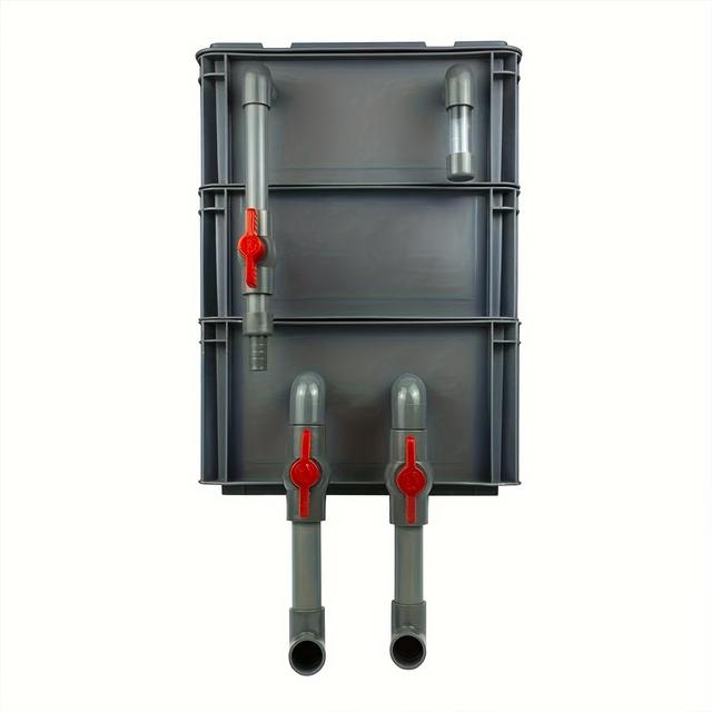 TEMU A Medium-sized -layer Filter Box For Aquarium Water Circulation System, Fish Pond Filter Box, Top-mounted Filter, Water Pool Filtration, And Drip Dry-wet Box, Without Battery