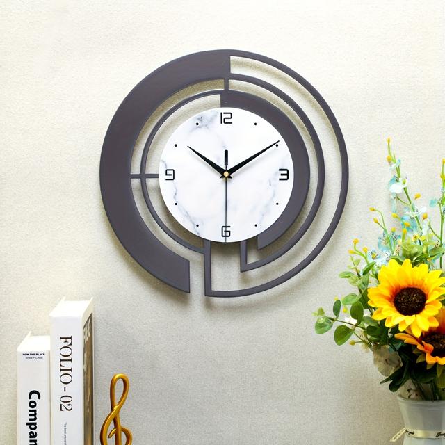 TEMU 1 Orologio da Parete Geometrico , Orologio Silenzioso a Muro, Decorazione Minimalista per Casa e Feste, per Camera o Soggiorno