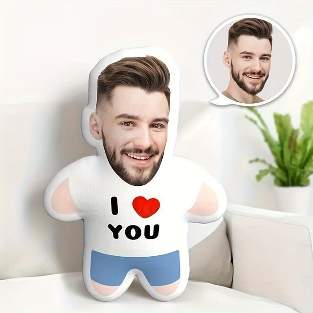 TEMU Custom Creative Photo Plush Pillows With A "i Love You" Print, A Must-have Gift For Valentine's Day, Halloween, Christmas, Thanksgiving, And Back-to- For , Teachers, ,