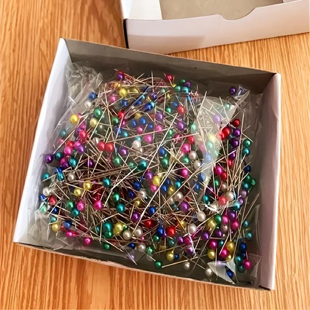 TEMU 800pcs Color Sewing & Quilting Needles With Pearl-like Ball Ends - Crafting & Decorative For Tailoring, Jewelry Diy, Handicrafts