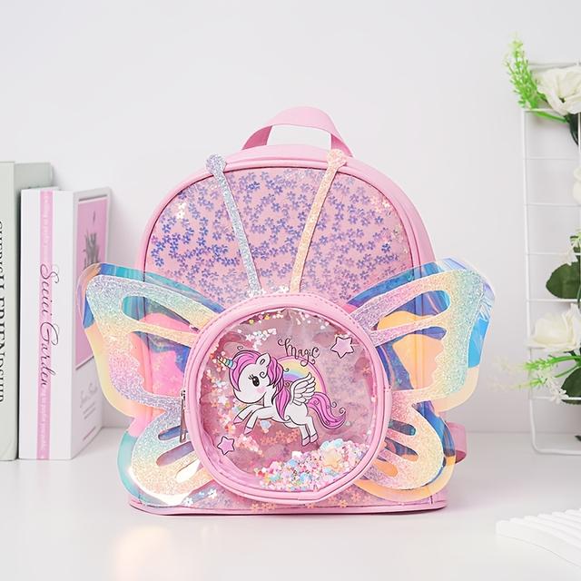 TEMU Unicorn Backpack For Kid Girls Schoolbag Cute Grade 1 Students Fashion Bags Girl Gift