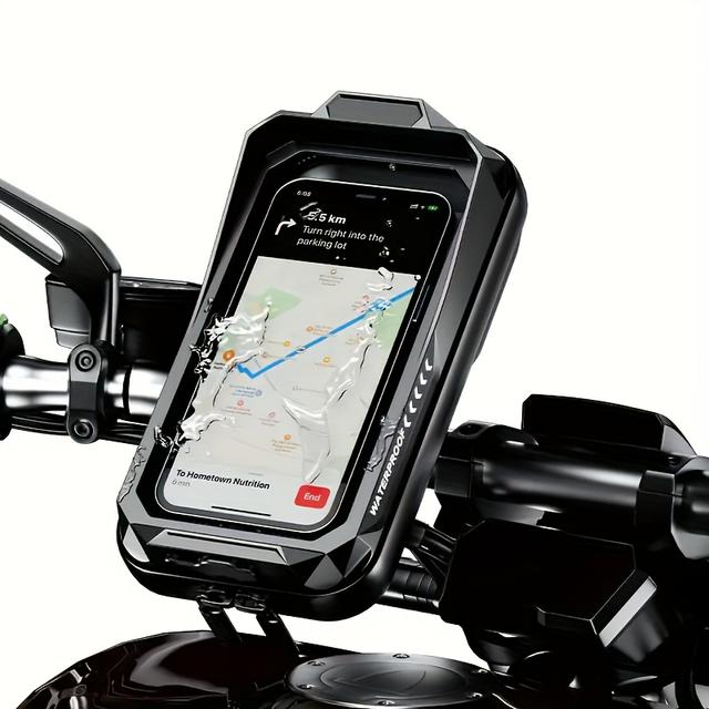 TEMU Stevige Hoogwaardige Telefoon- en Accessoire Telefoonhouder Motorfiets Fiets Enkele Fiets Outdoor Rijtas Telefoonhouder Tas Touchscreen Telefoonhouder