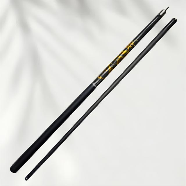 TEMU Totem | Premium Carbon Fiber Pool Cue. 58 Inches, 20 Ounces, 12.5mm Tip. Two-piece Design With Grip. Eastern Energy, Ideal For 8 & Games, Practice