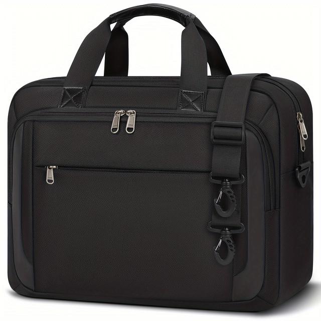 TEMU Newhey Laptop Bag For Men 17.3/15.6 Inch Laptop Bag Briefcase Shoulder Messenger Bag Computer Bag Laptop Case For Travel/business, Black