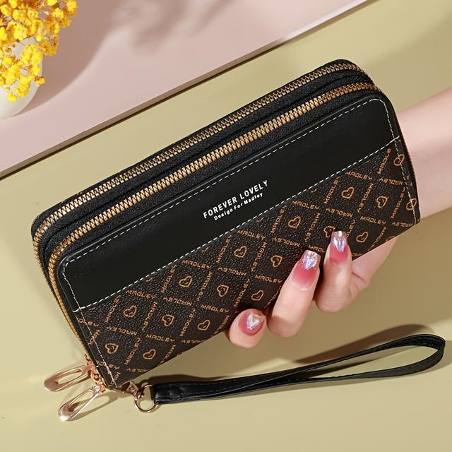 TEMU Classicwallet, Largecapacityclutchwalletwithzipper, Featuring8slotsandmultiplecompartmentsforcards, Aneleganthandclutch