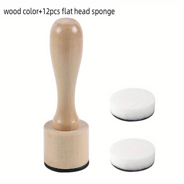 TEMU Set Of Mini Round Ink Blending Tools With Replacement Foam Pads, In Packs Of 12, 24, Or 46, Ideal For Distressing, Blending, Scrapbooking, Painting, And Drawing