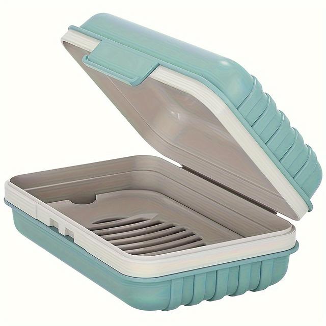TEMU 1 Contenedor de Jabón de Viaje con - Soporte para Barra de Jabón con Drenaje - Estuche Portátil para Jabón Adecuado para Viajes, Camping, Actividades al Aire Libre, Gimnasio y Uso en el Baño