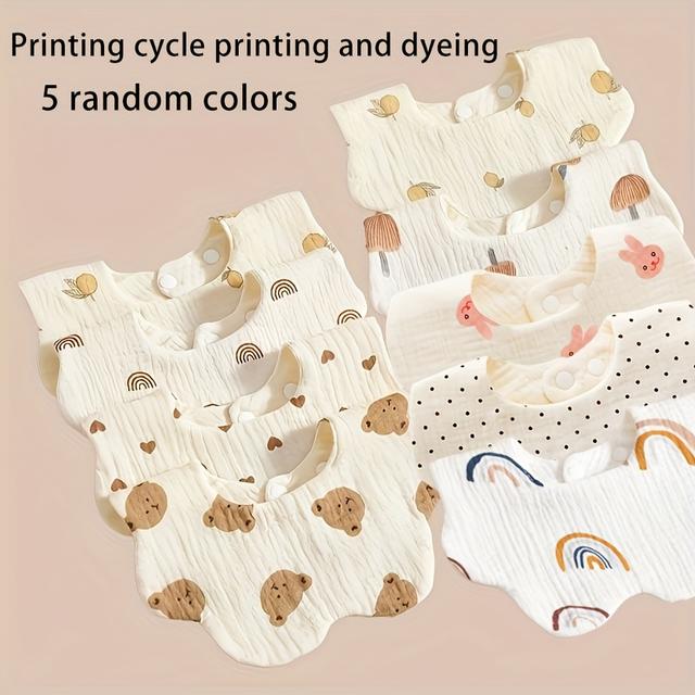 TEMU 3 unidades/5 unidades Toalha de Saliva para Bebé, Babetes de para - Babetes Super e Absorventes para Menino e Menina, Presente para Bebé