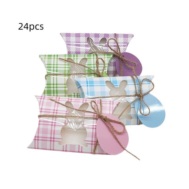 TEMU 24set Easter Bunny Paper Boxes | Pattern, Multi-component Paper Gift Boxes For Party, Wedding, Easter Decorations