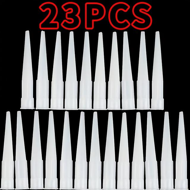 TEMU 13ks/23ks Trvanlivá plastová sada trysek pro spárování - Manuální dávkovač silikonového tmelu, není potřeba elektřina ani baterie, základní sada nástrojů pro kutily