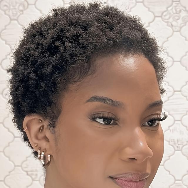 TEMU Short Curly Wigs Made From Human Hair For Women, Featuring Pixie Cuts And Waves, Including Brazilian Hair Options, All Designed As Glueless Full Machine-made Wigs