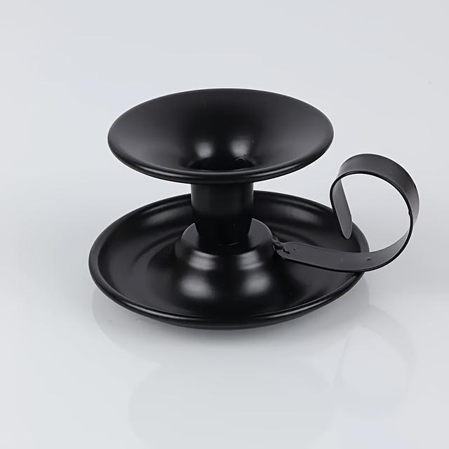 TEMU 1/2 Portavelas elegante de estilo europeo, diseño retro de taza para una vela, soporte metálico lujoso y para mesa
