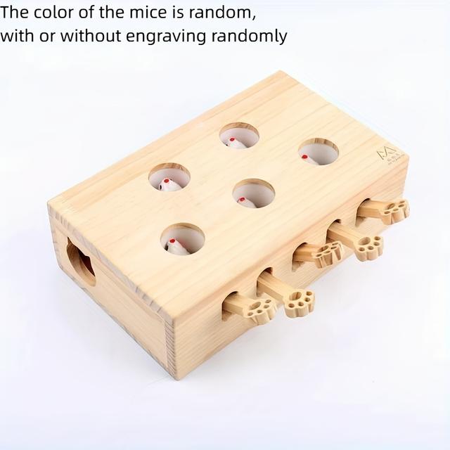 TEMU Cat Toys, Cat Scratching Board, Cat Scratching Board Nest, Cat Supplies, 1 Pop-up Cat Scratching Board - Adult Cat Interactive Indoor Toy, Solid , No Real Hair, Cat Puzzle Toy