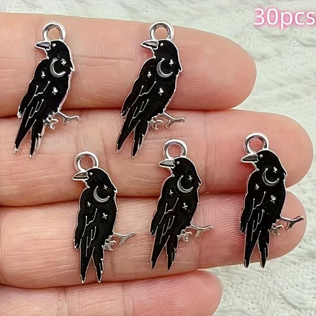 TEMU 30pcs Of Gothic-themed Enamel Charms Featuring , , And , Perfect For Jewelry Such As Earrings, Necklaces, Bracelets, And Keychains. A Small Gift For