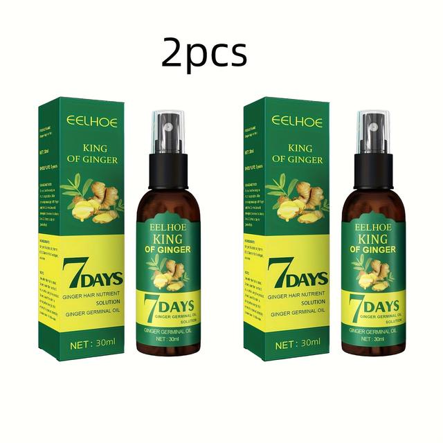 TEMU 2pcs Ginger Spray Contain Ginger Extract. Formula Is Light And Non Irritating. A Massage And Hair Care Essential Oil That Can Moisturize, , And Soften Hair, Suitable For All Hair