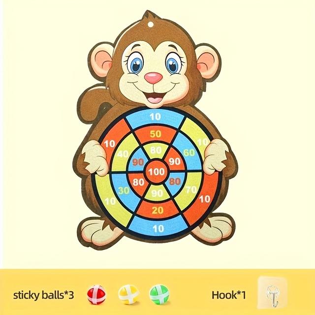 TEMU 1pc Dart Game Set - Polyester Sticky Ball With Hook - Indoor & Outdoor Play - Christmas Party Gift For Children - No Batteries Required