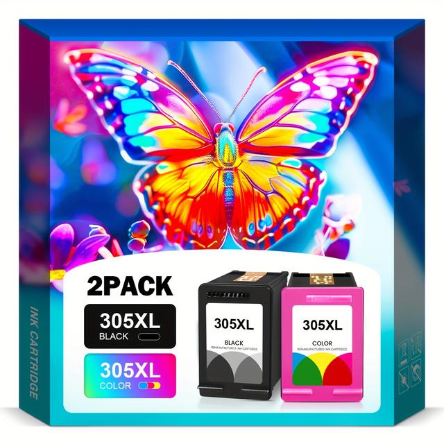 TEMU Compatibele 305XL Inktcartridges Zwart en Kleur Vervanging voor Inkt 305 305XL voor HP 2700 2700E 2752 2752E 2742 2755 4100 4100E 4152 4155E 6000 6055 6400 6458 6458E 6455E Printer