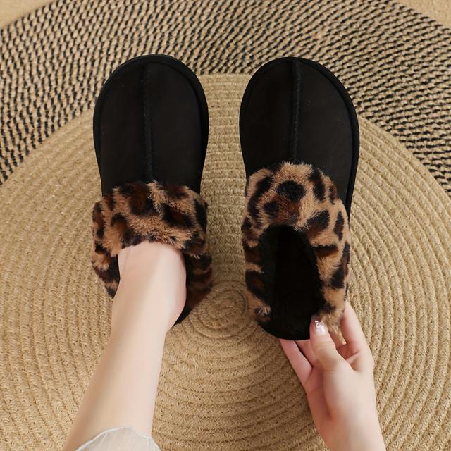 TEMU Pantoufles chaudes à semelle épaisse pour et l'hiver, dos semi-couvert pour une utilisation en intérieur, pantoufles confortables pour la hivernale