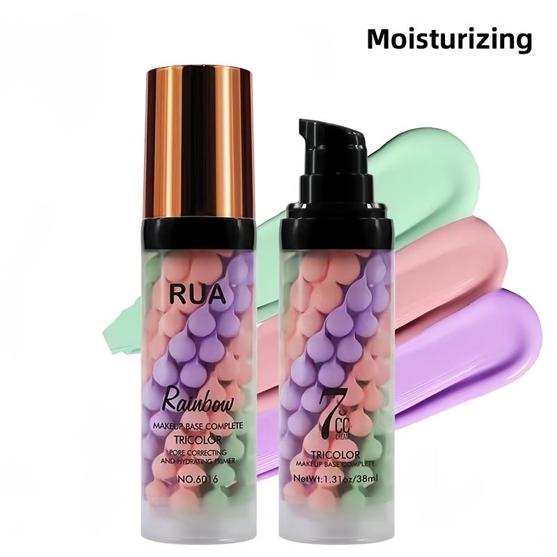 TEMU 3 Color Mixed Isolation Cream, Normal Color Primer, Moisturizing Concealer, Moisturizing Color Makeup Effect, Cream, Color Makeup Concealer, Invisible Pores, Moisturizing Light Beige.