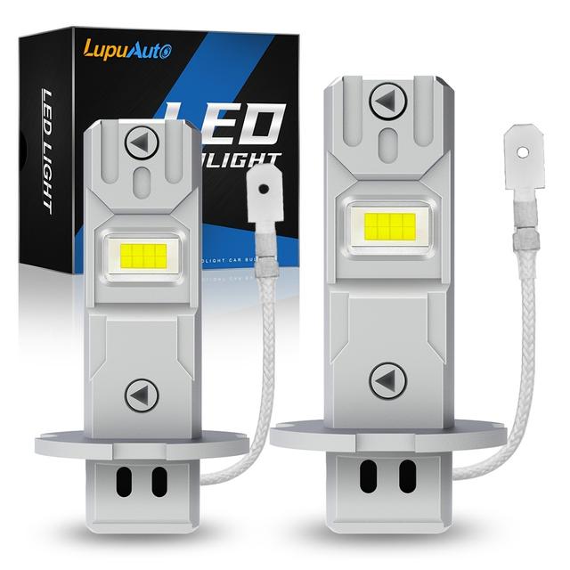 TEMU 2025 Latest Ultra H3 Led Bulbs, H3 1:1 Mini Size, Extremely Stable Power Of 18000lm 6500k Fanless H3 Led Bulbs, Plug And Play, No Adapter Needed, Non-polar, Pack Of 2, Without Battery