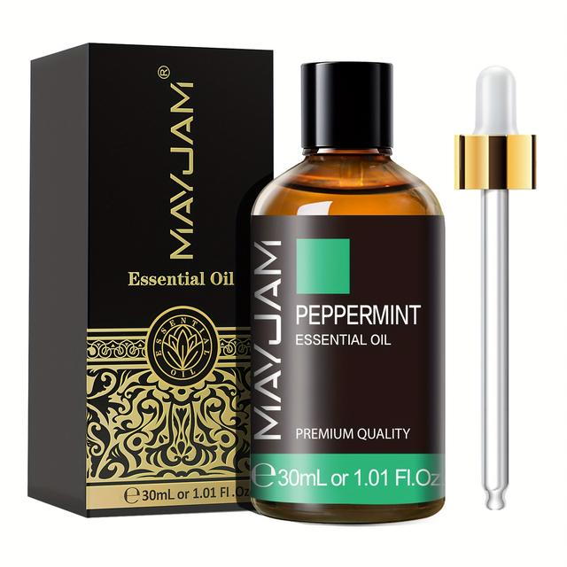 TEMU . MAYJAM Ätherische Pfefferminzöle 30ml/1.01fl.oz, Duftöle für Luftbefeuchter, Rattan-Duftstäbchen-Diffusor, DIY Duftkerze, Rattan-Duftstäbchen-Diffusoröle