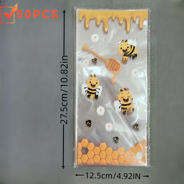 TEMU Pack Of 50 Transparent Bags For, And Gifts For Holiday Parties