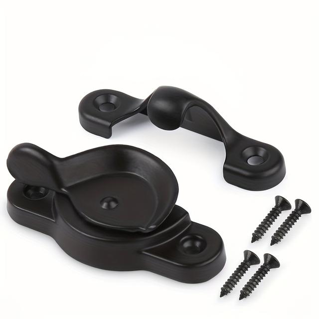 TEMU 1pc Security Window Sash Lock, Anti-rust Design, With Installation Screws, For Home Apartment Office Indoor Outdoor Use