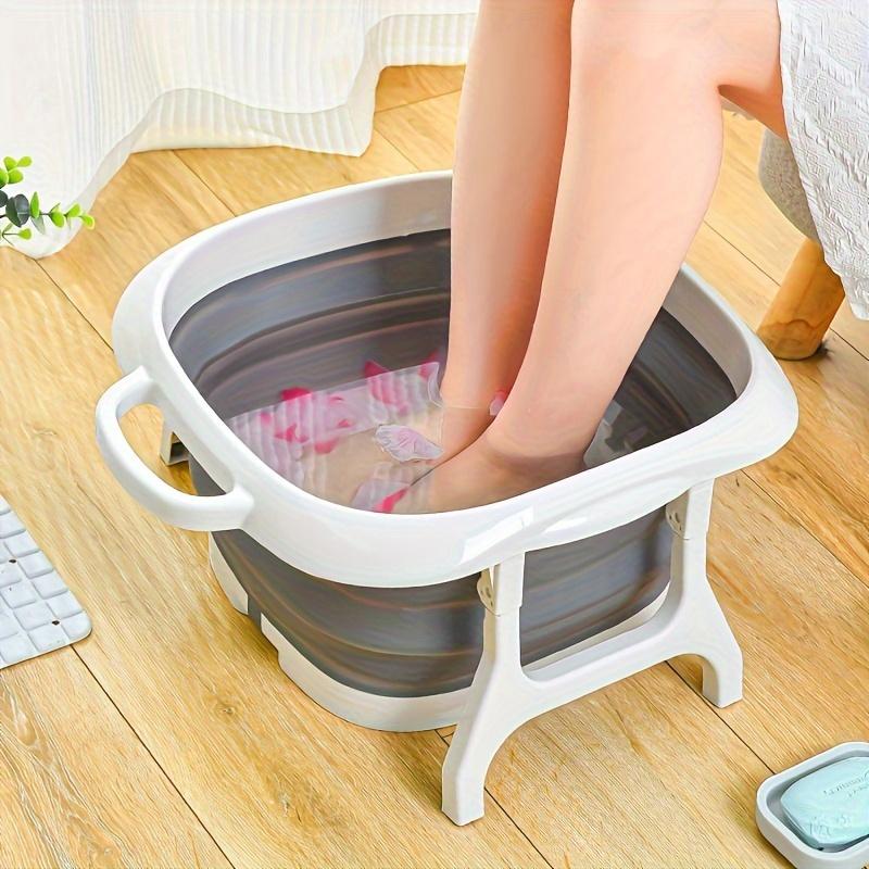 TEMU Portable Foldable Foot Soak Tub - Hypoallergenic, No Power Needed, Ideal For Adults' Foot & Nail Care